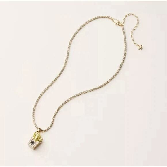 Kate Spade New York x Target French Fry Charm Tennis Necklace 16 in w/extender - Picture 2 of 3